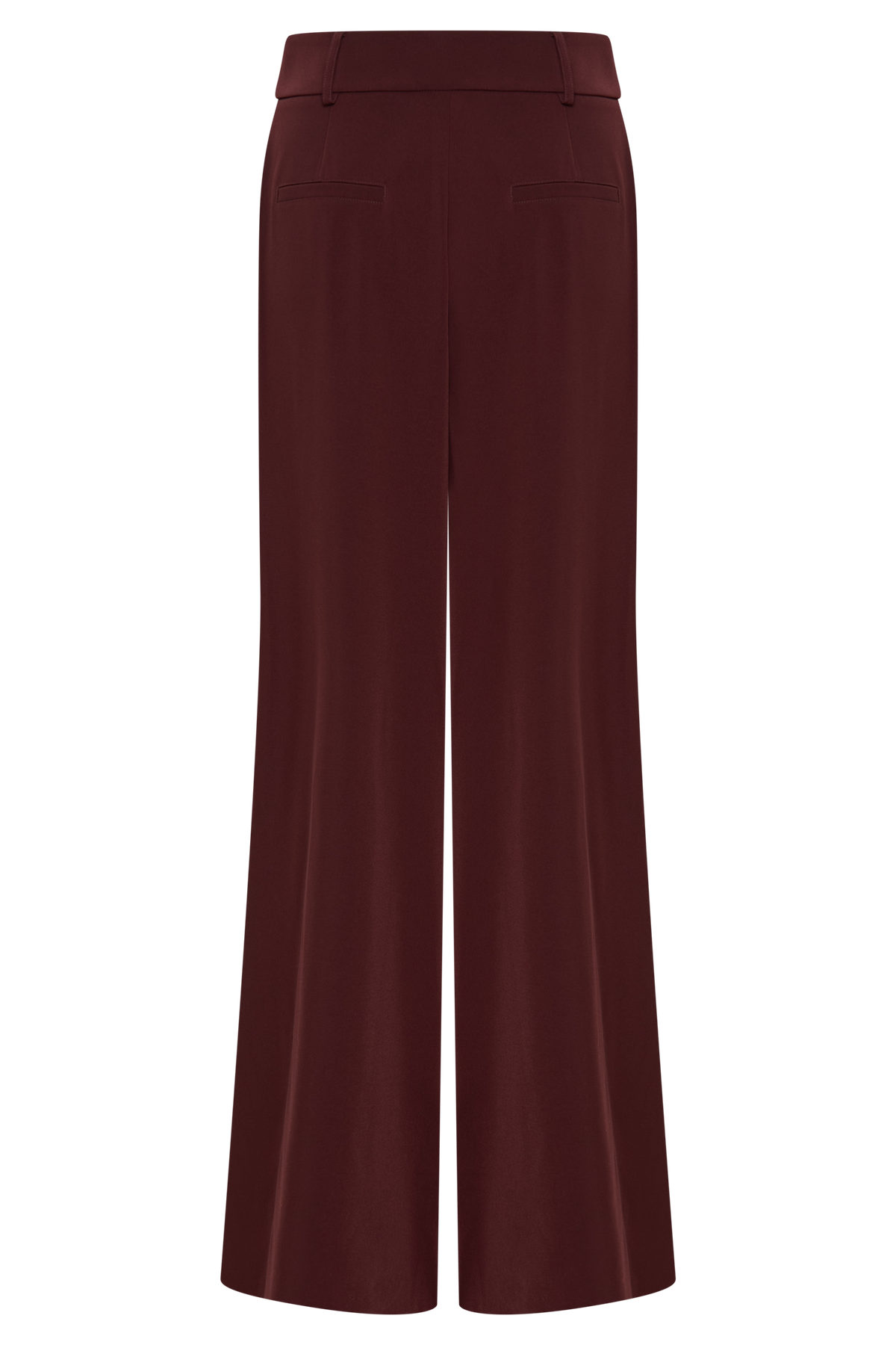 Jacqueline Pleated Wide Leg Pants - Mahogany