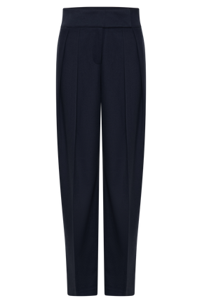 Penelope Pleated High Waisted Pants - Dark Navy