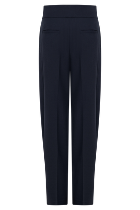 Penelope Pleated High Waisted Pants - Dark Navy