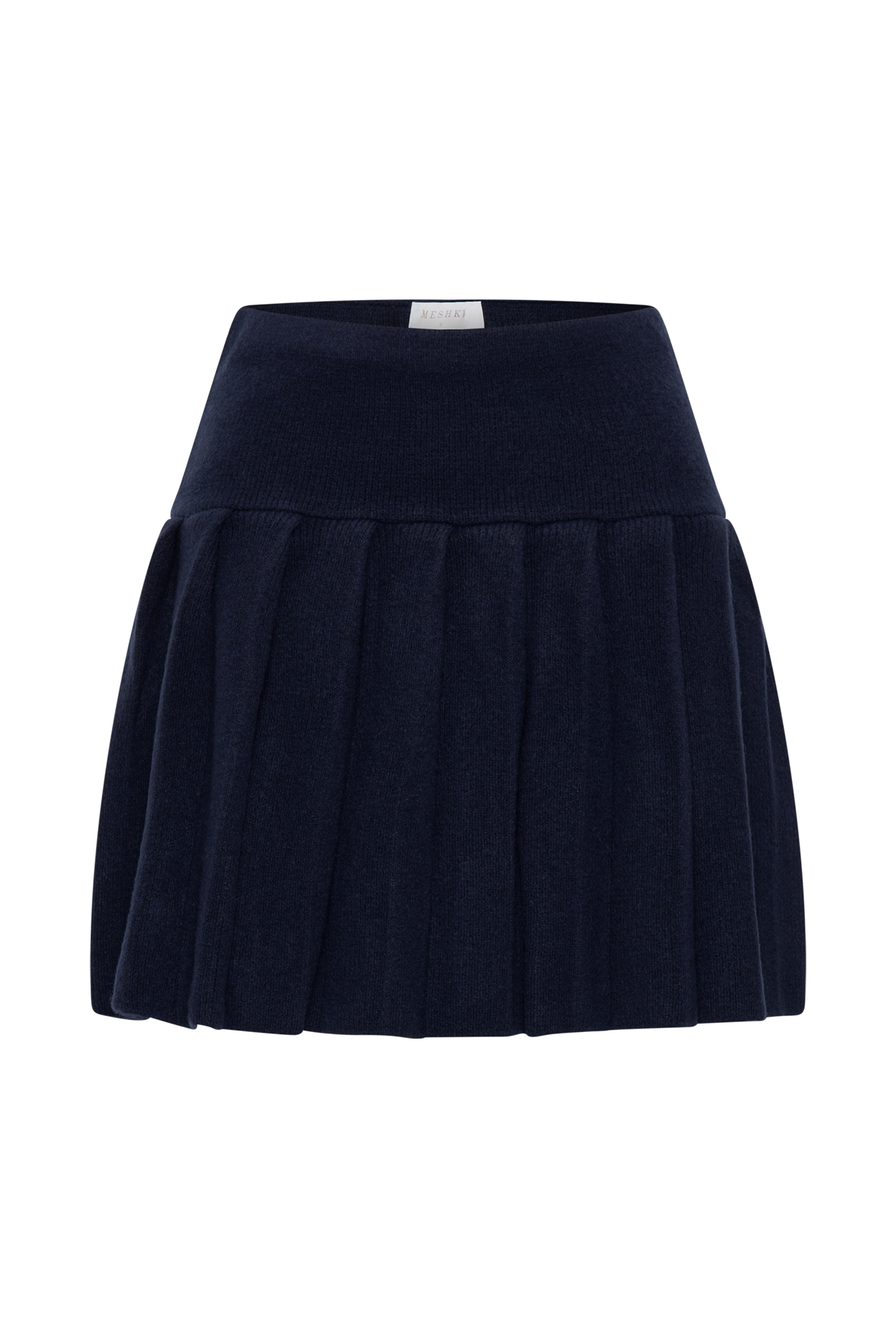 Dionne Pleated Knit Mini Skirt - Dark Navy