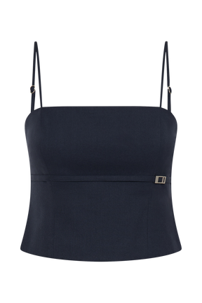 Aberley Crop Top - Dark Navy