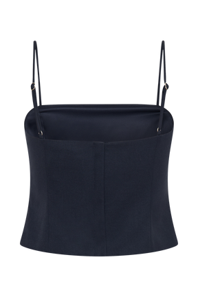 Aberley Crop Top - Dark Navy