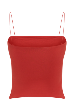 Arya Longline Spaghetti Strap Top - Ruby