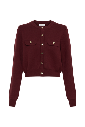 Tabitha Knit Cardigan - Merlot