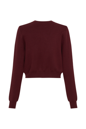 Tabitha Knit Cardigan - Merlot