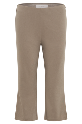 Layla Flared Crepe Capri Pants - Mushroom