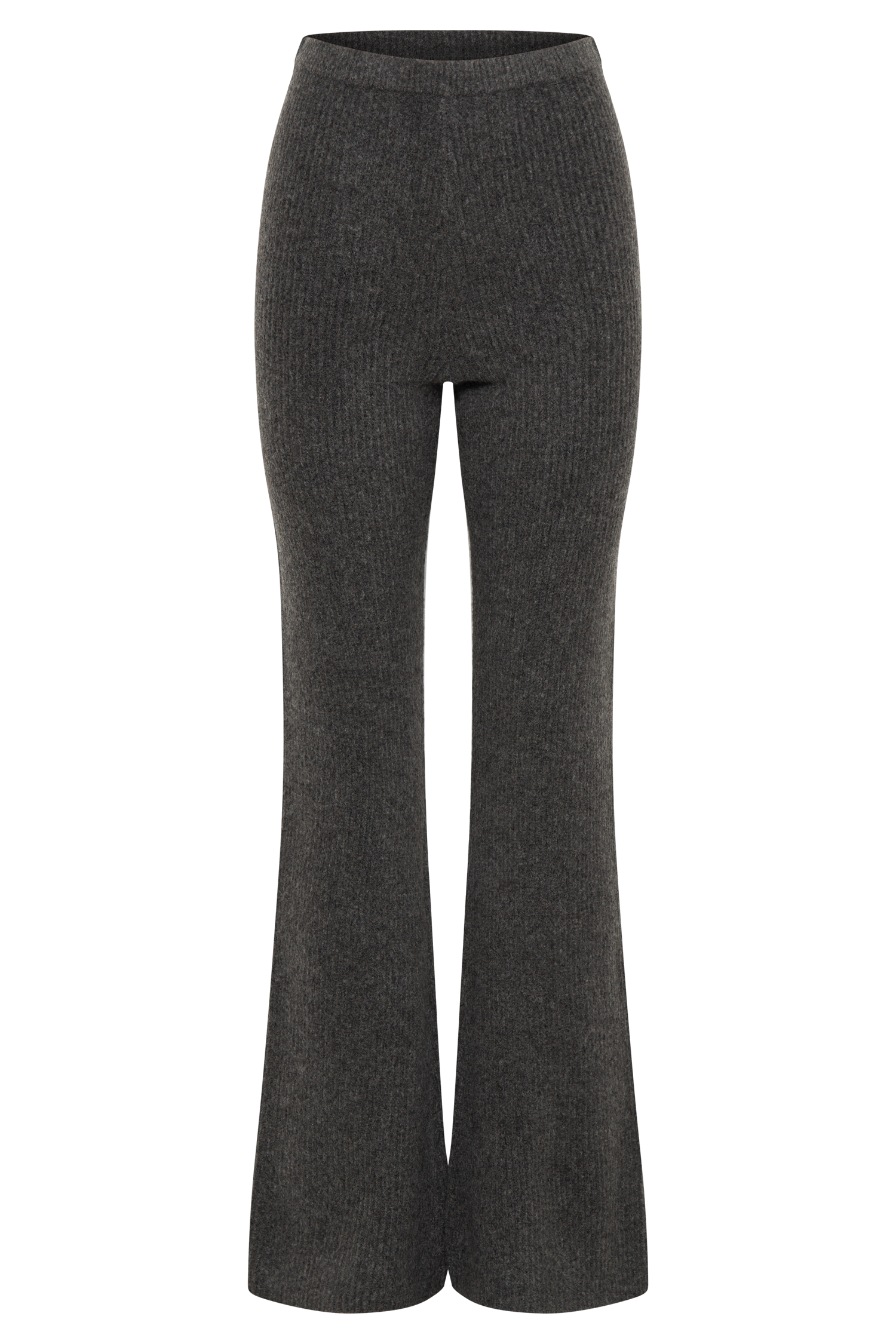 Shyann Straight Leg Knit Pant - Charcoal Marle