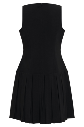 Mackenzie Sleeveless Pleated Mini Dress - Black