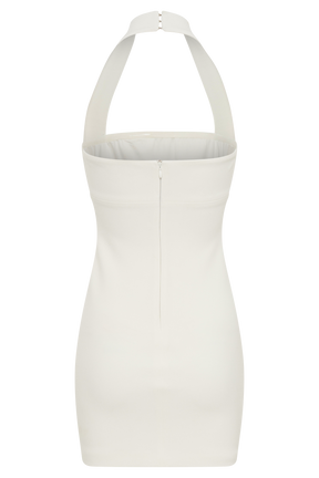 Amelita Suiting Halter Mini Dress - Ivory