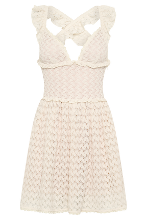 Ezra Lace Mini Dress - Ivory