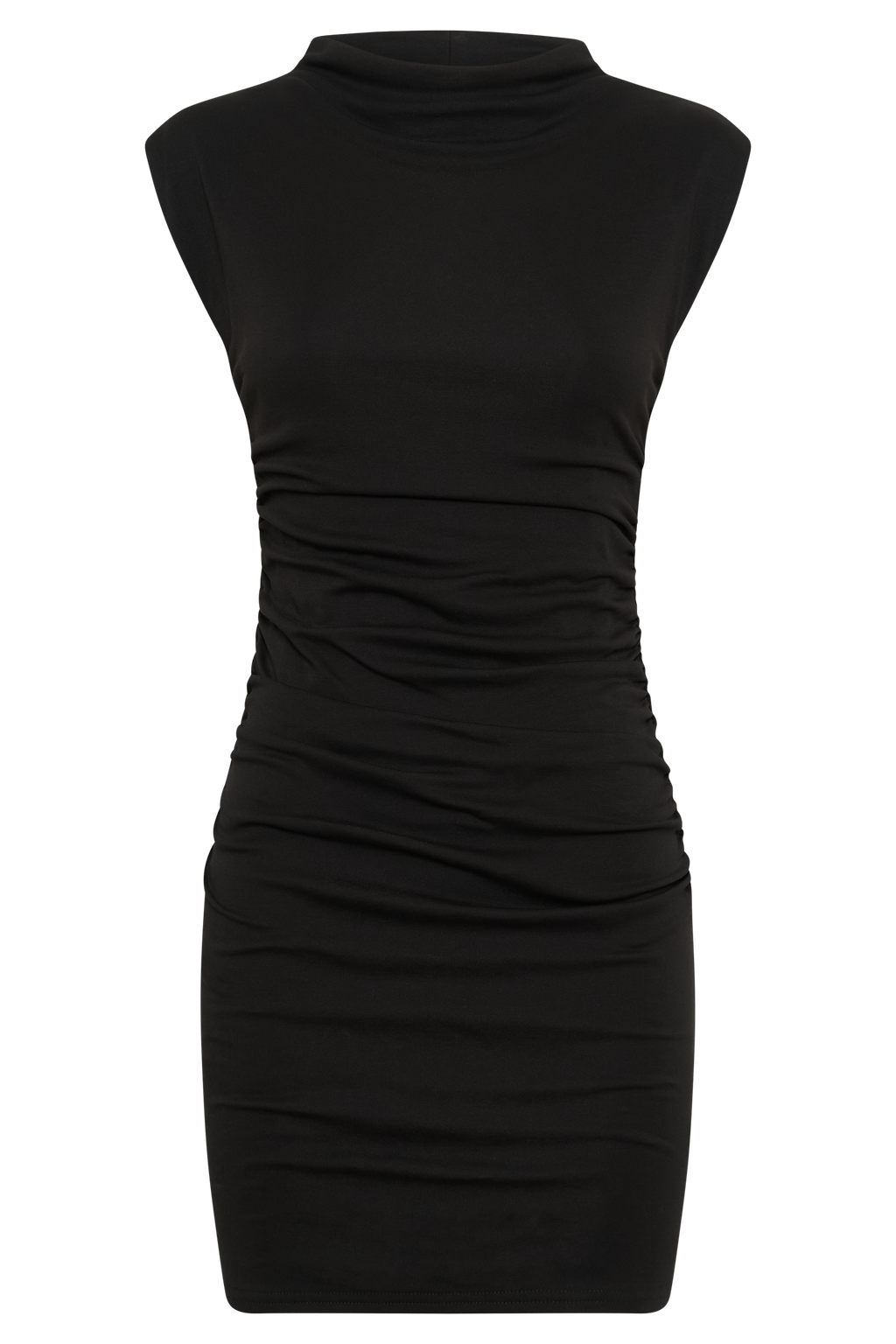 Elliot High Neck Sleeveless Mini Dress - Black