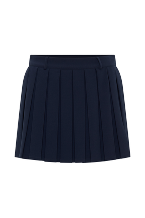 Mura Pleated Mini Skirt - Navy