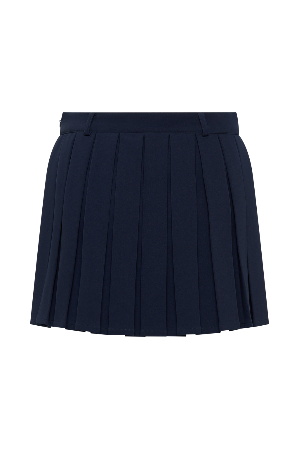 Mura Pleated Mini Skirt - Navy