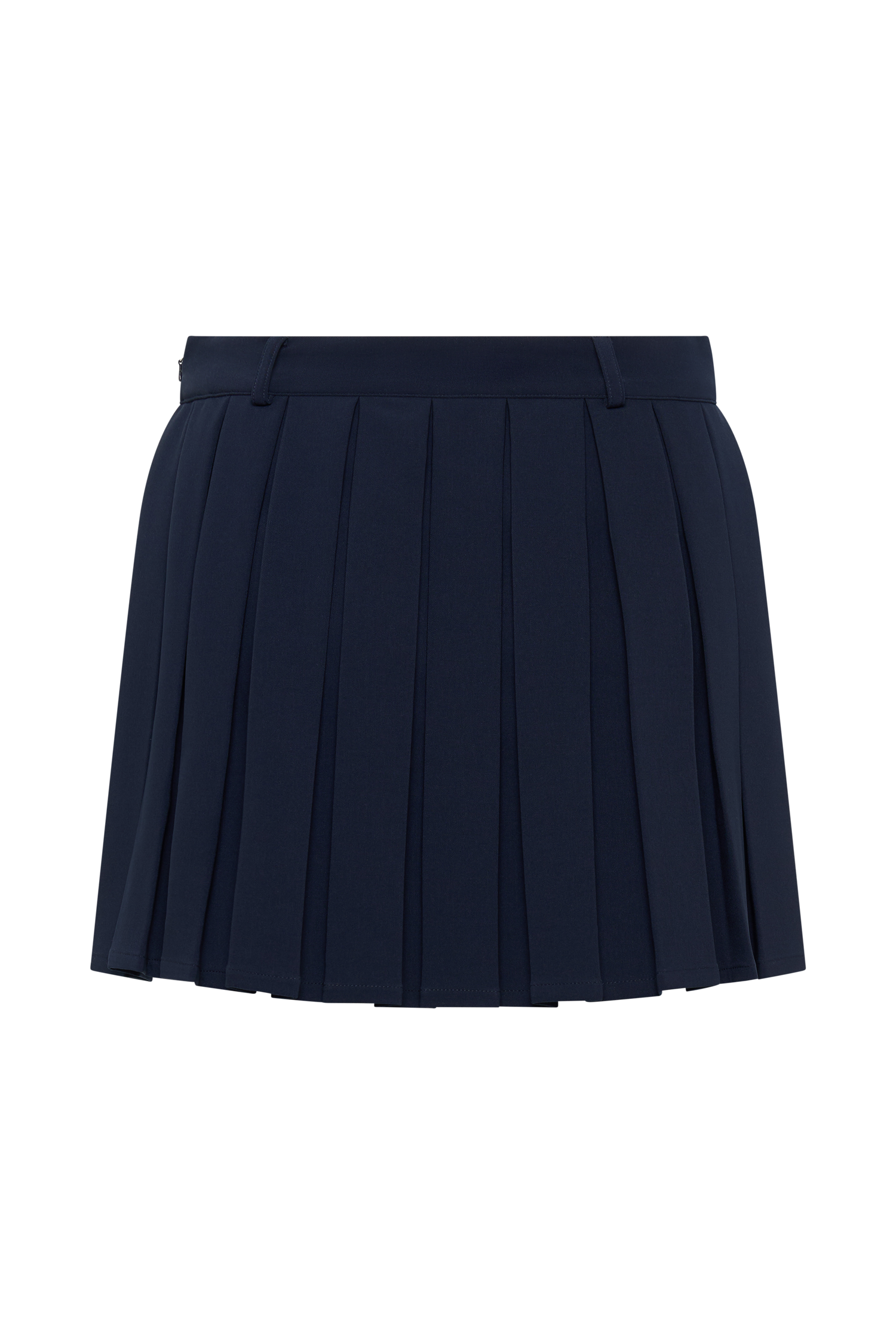 Mura Pleated Mini Skirt - Navy