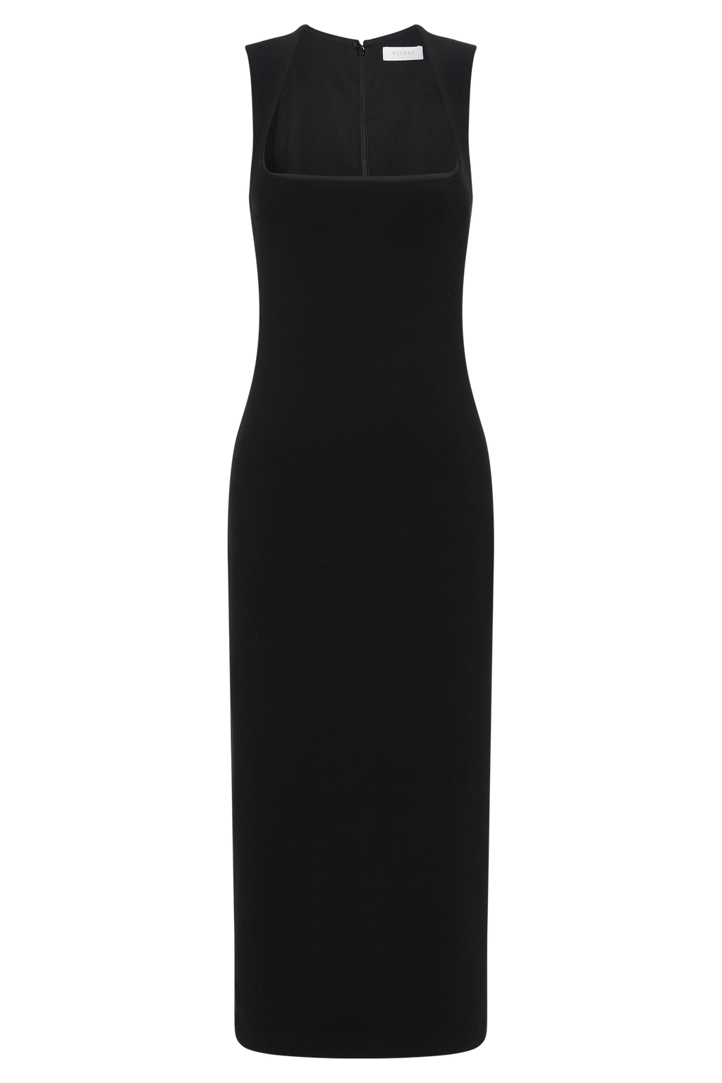 Frida Crepe Midi Dress - Black