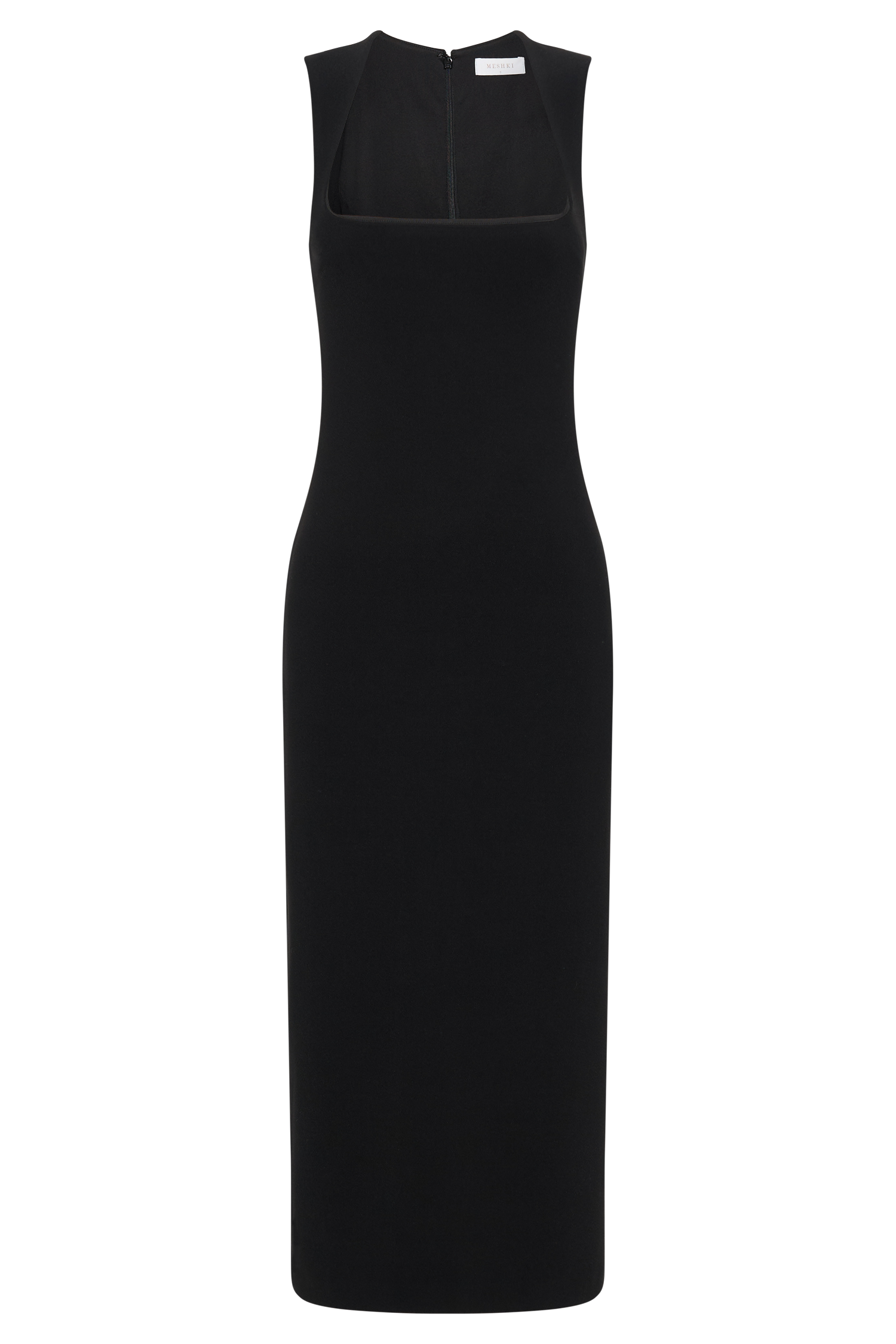 Frida Crepe Midi Dress - Black