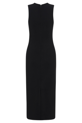 Frida Crepe Midi Dress - Black