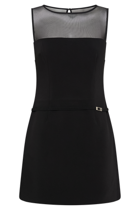 Posie Suiting Belted Mini Dress - Black