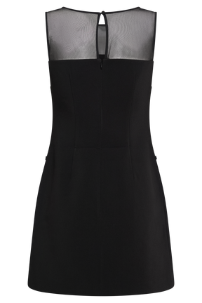 Posie Suiting Belted Mini Dress - Black