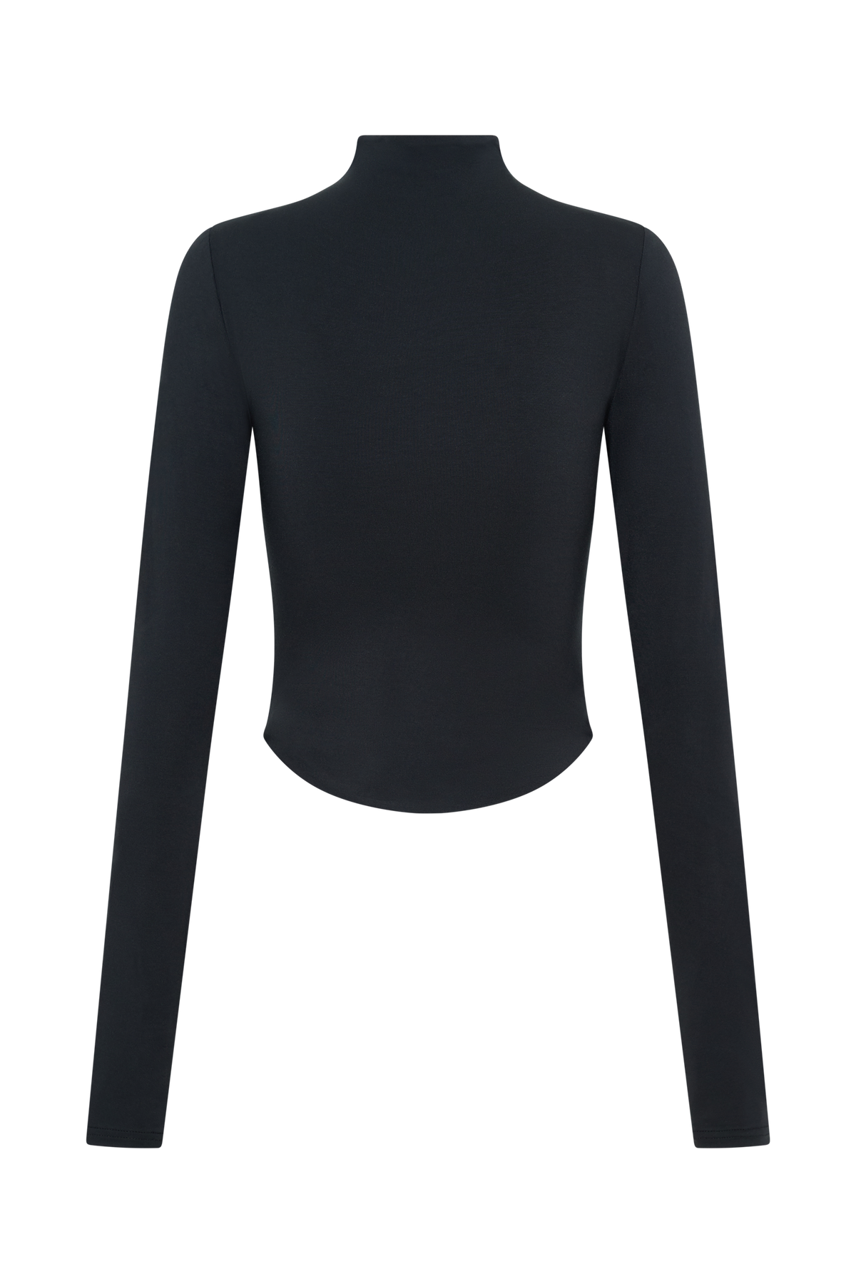 Ember Modal Long Sleeve High Neck Top - Black