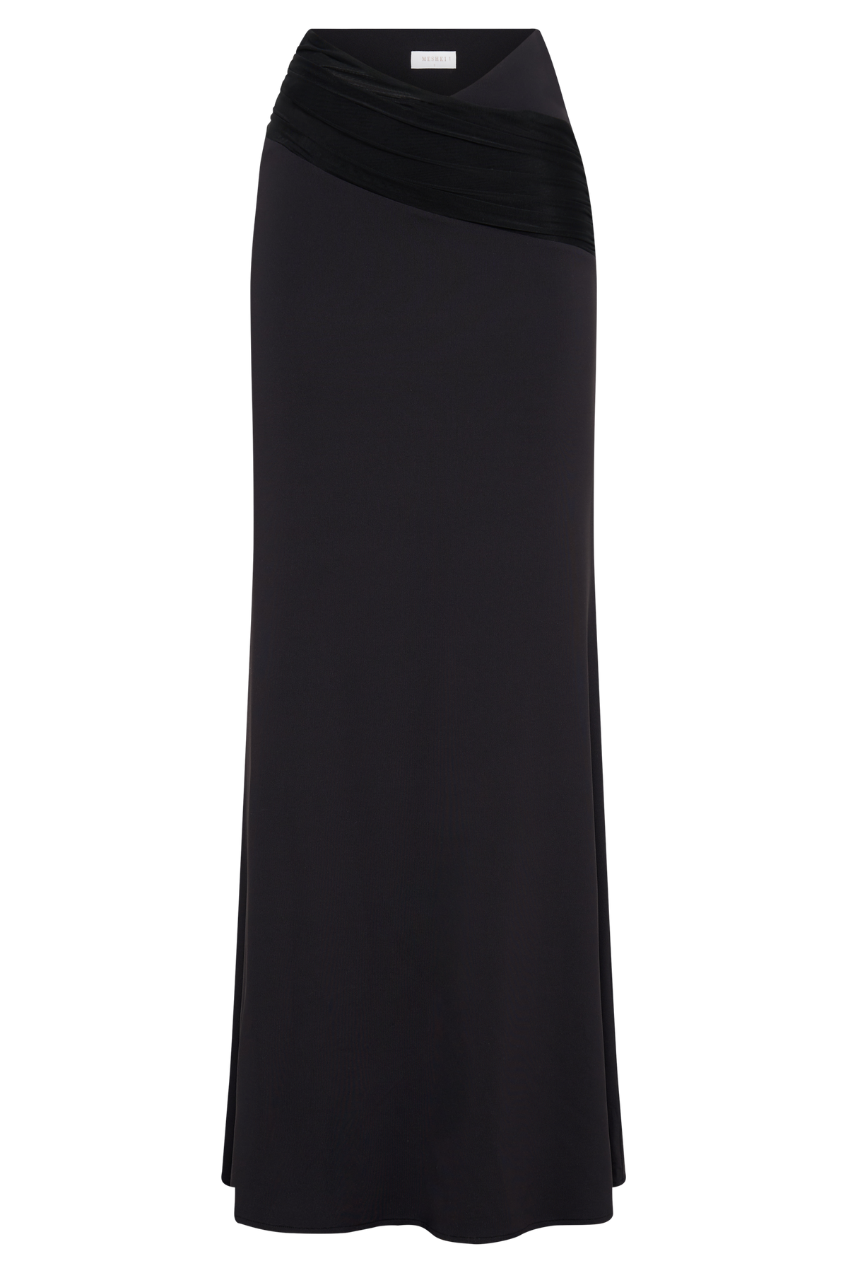 Jules Recycled Nylon And Mesh Maxi Skirt - Black