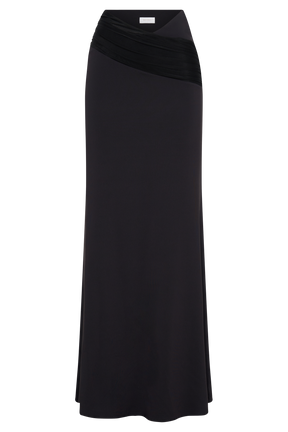 Jules Recycled Nylon And Mesh Maxi Skirt - Black