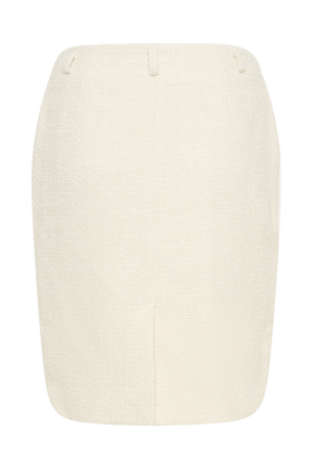 Addison Boucle Knee Length Skirt - Ivory