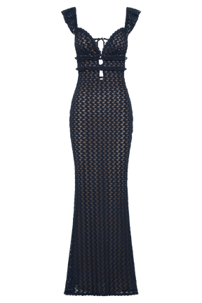 Ezra Lace Maxi Dress - Navy