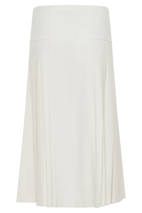 Brigette Pleated Midi Skirt - Ivory