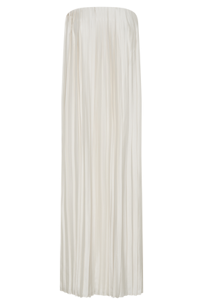 Myrah Plisse Strapless Maxi Dress - Ivory