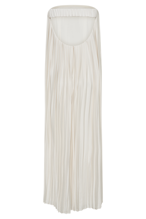 Myrah Plisse Strapless Maxi Dress - Ivory