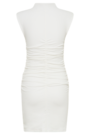 Elliot High Neck Sleeveless Mini Dress - White