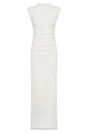 Elliot High Neck Sleeveless Maxi Dress - White