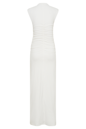 Elliot High Neck Sleeveless Maxi Dress - White