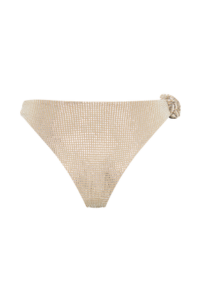 Valencia Rose Diamante Bikini Bottom - Nude