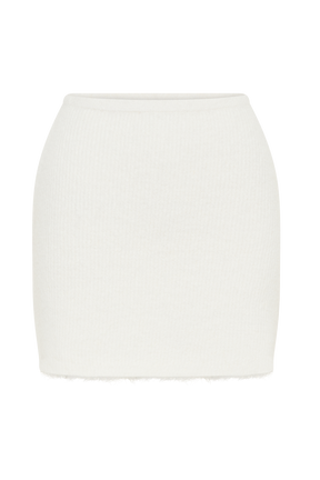 Baxter Fluffy Knit Mini Skirt - Ivory
