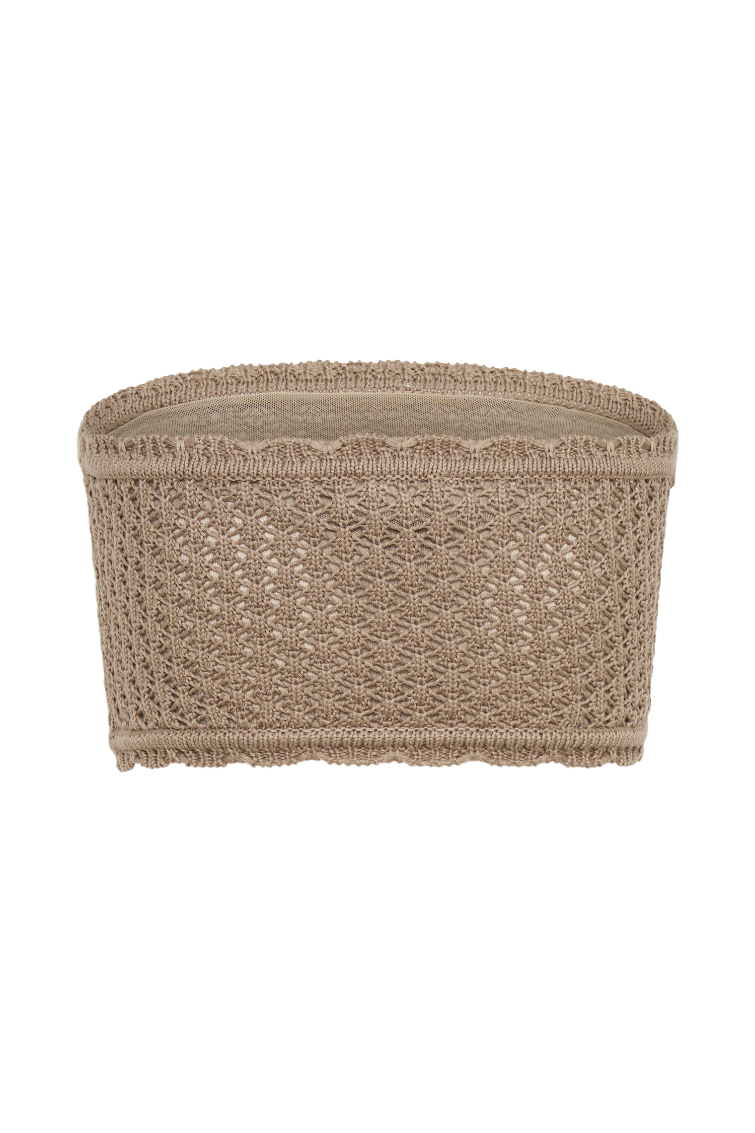 Serina Knit Crop Top - Taupe