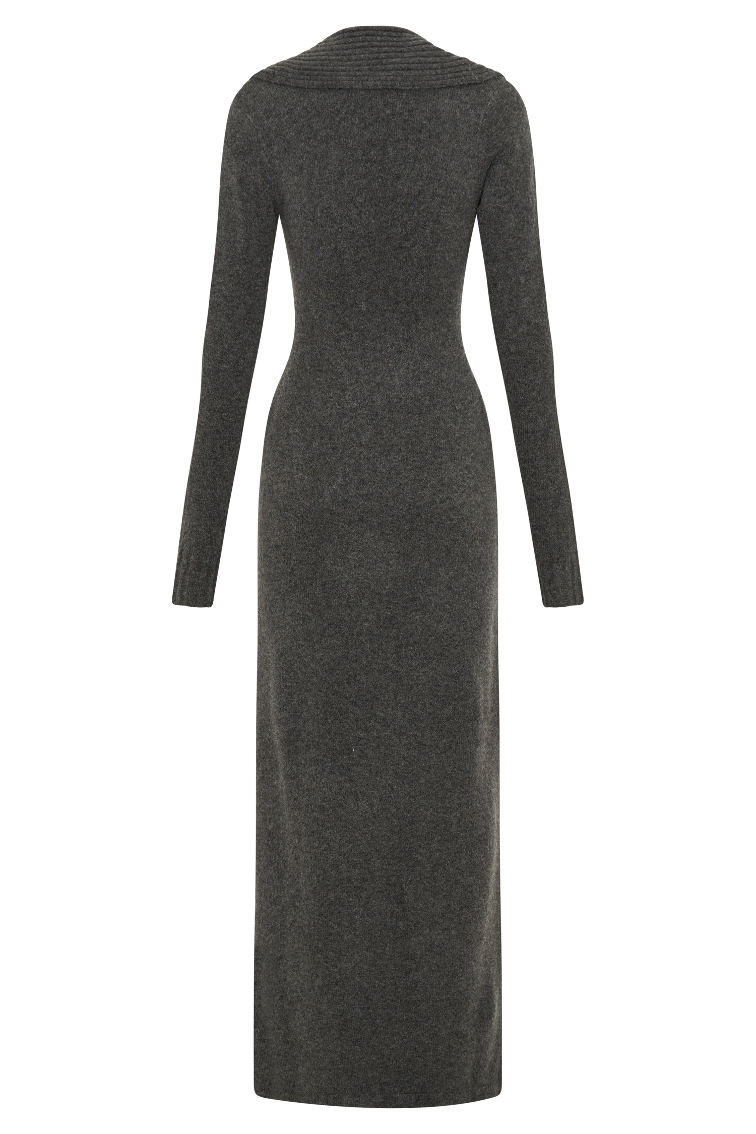 Alessandra Reversible Knit Maxi Dress - Charcoal Marle