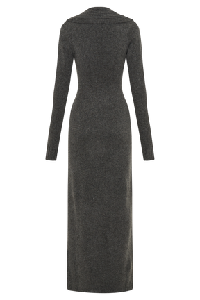 Alessandra Reversible Knit Maxi Dress - Charcoal Marle