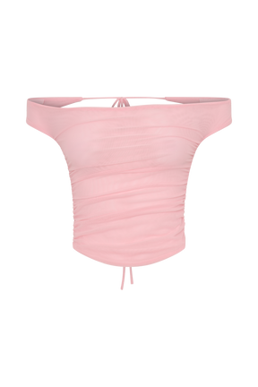 Brooklyn Mesh Crop Top - Candy Pink