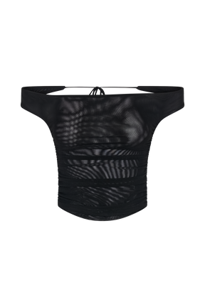Brooklyn Mesh Crop Top - Black