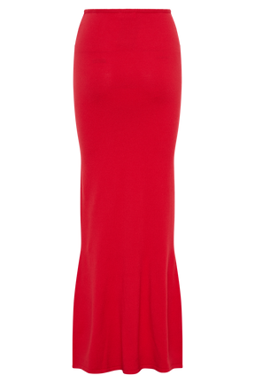 Polly Knit Maxi Skirt - Red