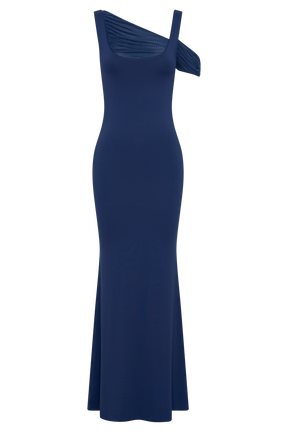 Janette Recycled Nylon And Mesh Sleeveless Maxi Dress - Navy