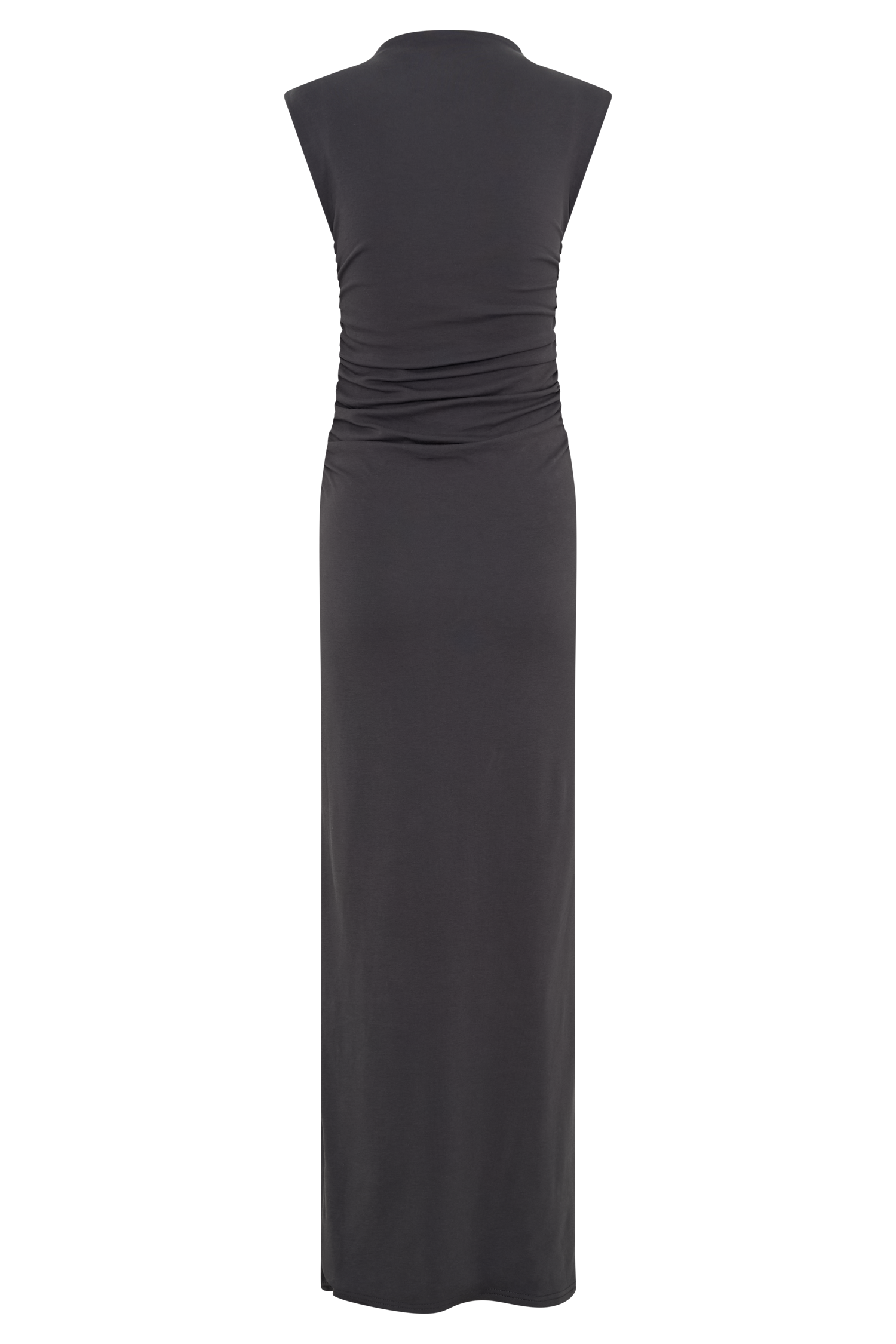 Elliot High Neck Sleeveless Maxi Dress - Dark Charcoal