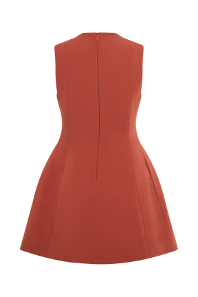 Winona Suiting Mini Dress With Cut Out - Chilli