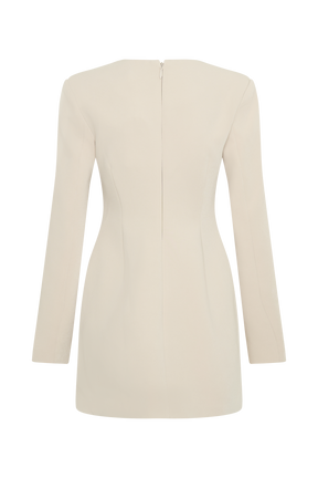 Arora Suiting Blazer Dress With Pleating - Sand