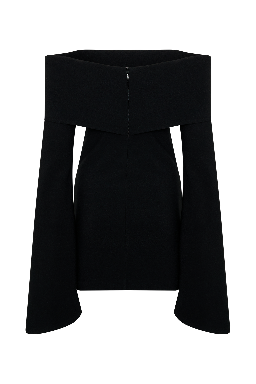 Dominique Off Shoulder Long Sleeve Mini Dress - Black