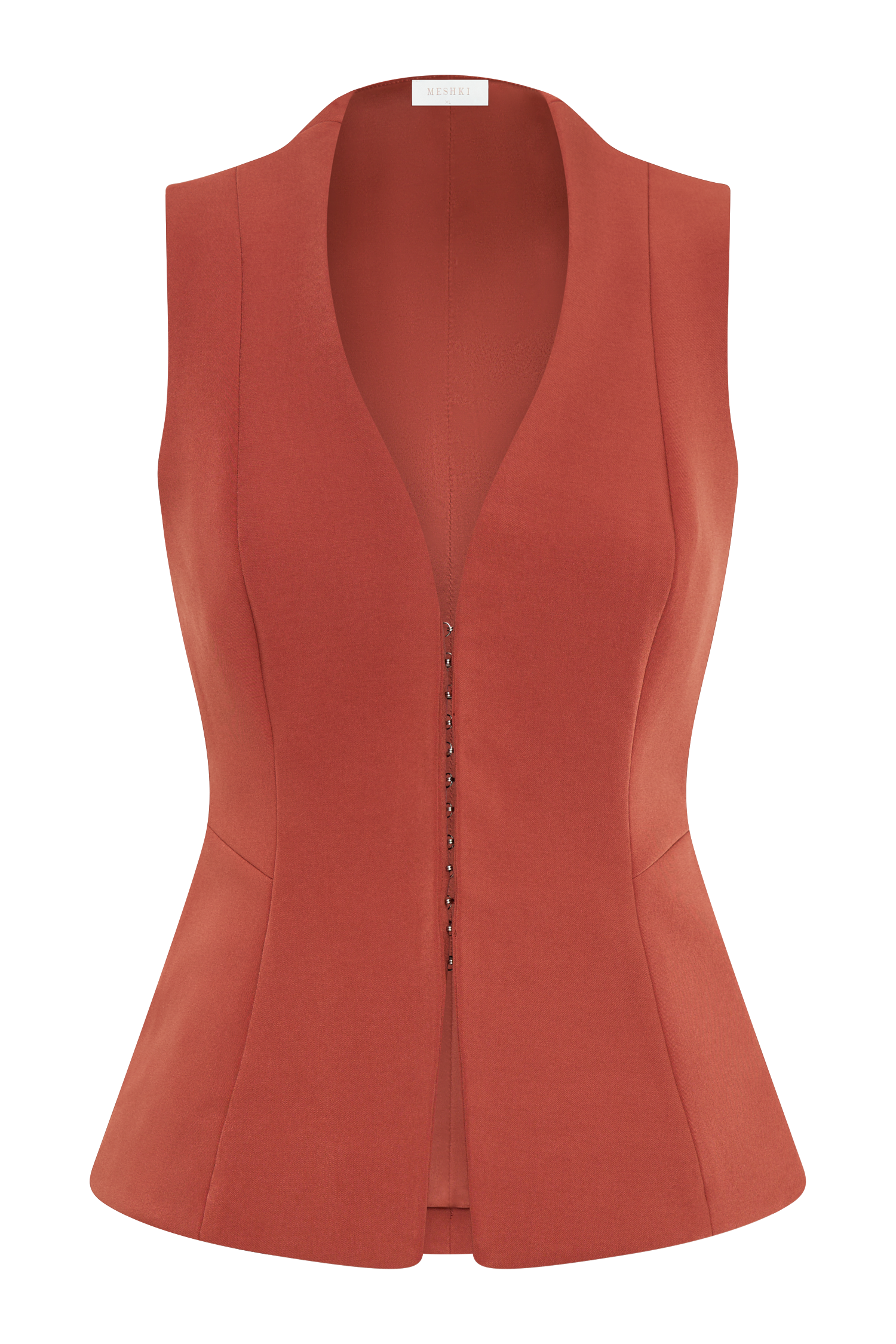 Melinda Structured Vest Top - Chilli