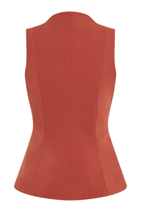 Melinda Structured Vest Top - Chilli