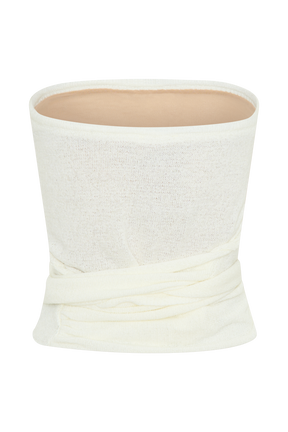 Phoebe Strapless Tie Knit Top - Ivory